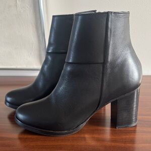 Thursday Boot Co Daisy Black Leather Ankle Bootie 8